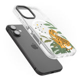 iPhone 16 Pro Max Large Tiger Clear Jungle Cat Pattern Black Impact Phone Case