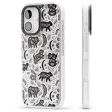 iPhone 16 Pro Max Leafy Bears Black Impact Phone Case