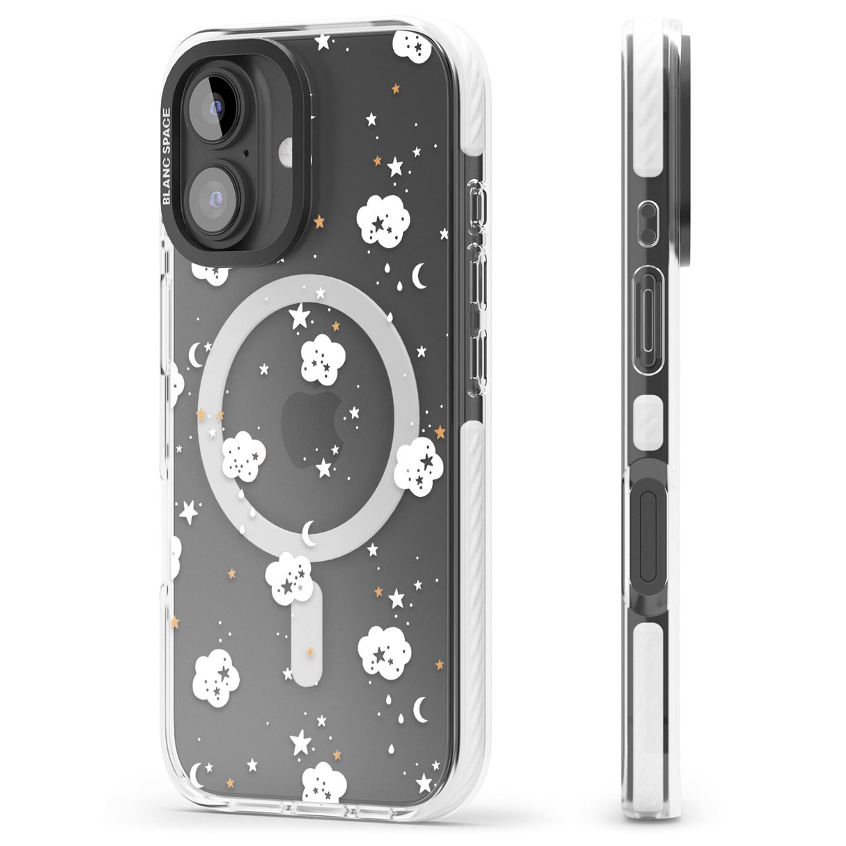 iPhone 16 Pro Max Stars & Clouds Black Impact Phone Case