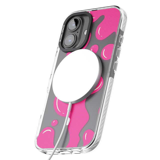 iPhone 16 Pro Max Pink Lava Lamp Black Impact Phone Case