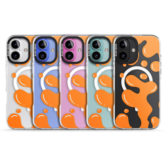 iPhone 16 Pro Max Orange Lava Lamp Black Impact Phone Case