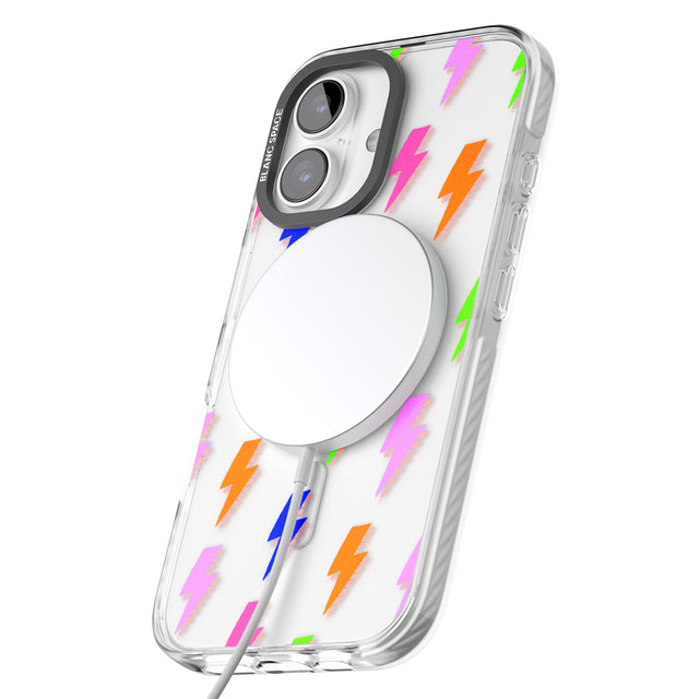 iPhone 16 Pro Max Rainbow Pop Lightning Black Impact Phone Case