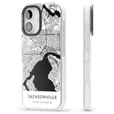 iPhone 16 Pro Max Map of Jacksonville, Florida Black Impact Phone Case