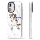 iPhone 16 Pro Max Designer Marble Unicorn Dab Black Impact Phone Case