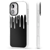 iPhone 16 Pro Max Melted Effect: White & Black Black Impact Phone Case