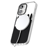 iPhone 16 Pro Max Melted Effect: White & Black Black Impact Phone Case