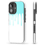 iPhone 16 Pro Max Melted Effect: Teal & White Black Impact Phone Case