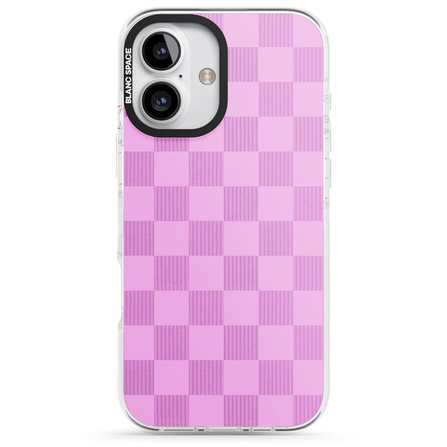 iPhone 16 Pro Max BUBBLEGUM CHECKERED Black Impact Phone Case + Magsafe