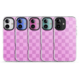 iPhone 16 Pro Max BUBBLEGUM CHECKERED Black Impact Phone Case + Magsafe