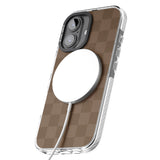 iPhone 16 Pro Max CHOCOLATE CHECKERED Black Impact Phone Case + Magsafe