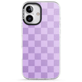 iPhone 16 Pro Max LILAC CHECKERED Black Impact Phone Case + Magsafe