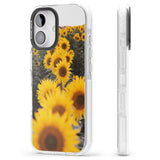 iPhone 16 Pro Max Sunflower Field Photograph Black Impact Phone Case