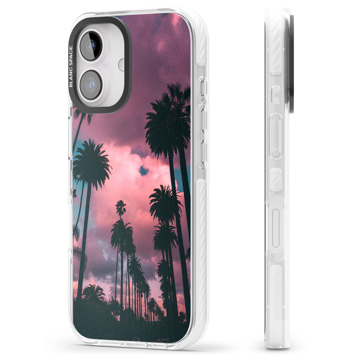 iPhone 16 Pro Max Palm Tree Sunset Photograph Black Impact Phone Case