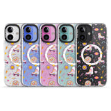 iPhone 16 Pro Max Roller Disco Pattern Black Impact Phone Case