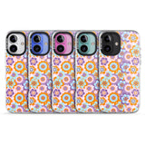 iPhone 16 Pro Max Flower Power Pattern Black Impact Phone Case