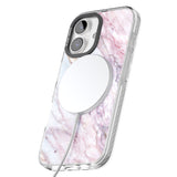 iPhone 16 Pro Max Pink & Purple Marble Black Impact Phone Case