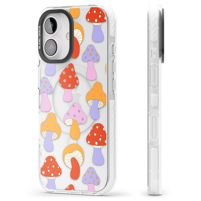 iPhone 16 Pro Max Happy Shrooms Black Impact Phone Case