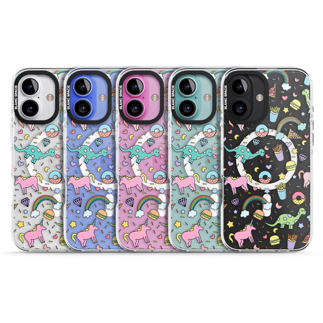 iPhone 16 Pro Max Cute Pattern Black Impact Phone Case