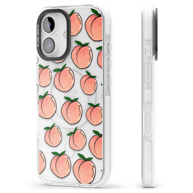 iPhone 16 Pro Max Life's a Peach Black Impact Phone Case