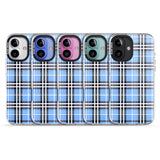 iPhone 16 Pro Max Blue Plaid Black Impact Phone Case