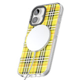 iPhone 16 Pro Max Yellow Plaid Black Impact Phone Case