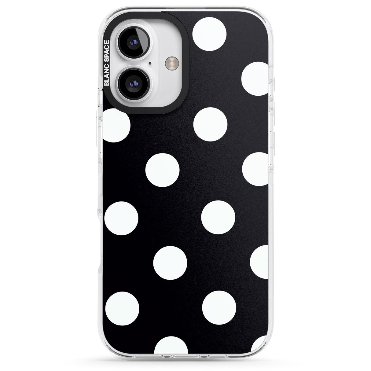 iPhone 16 Pro Max Chic Black Polka Dot Black Impact Phone Case