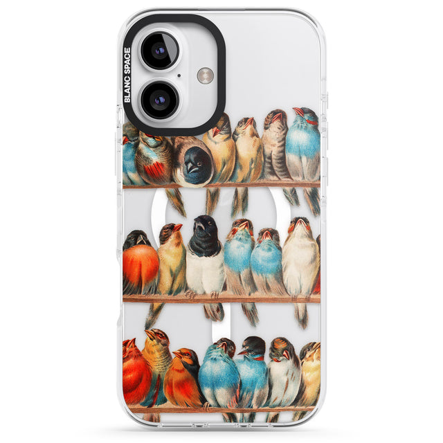 iPhone 16 Pro Max A Perch of Birds Black Impact Phone Case