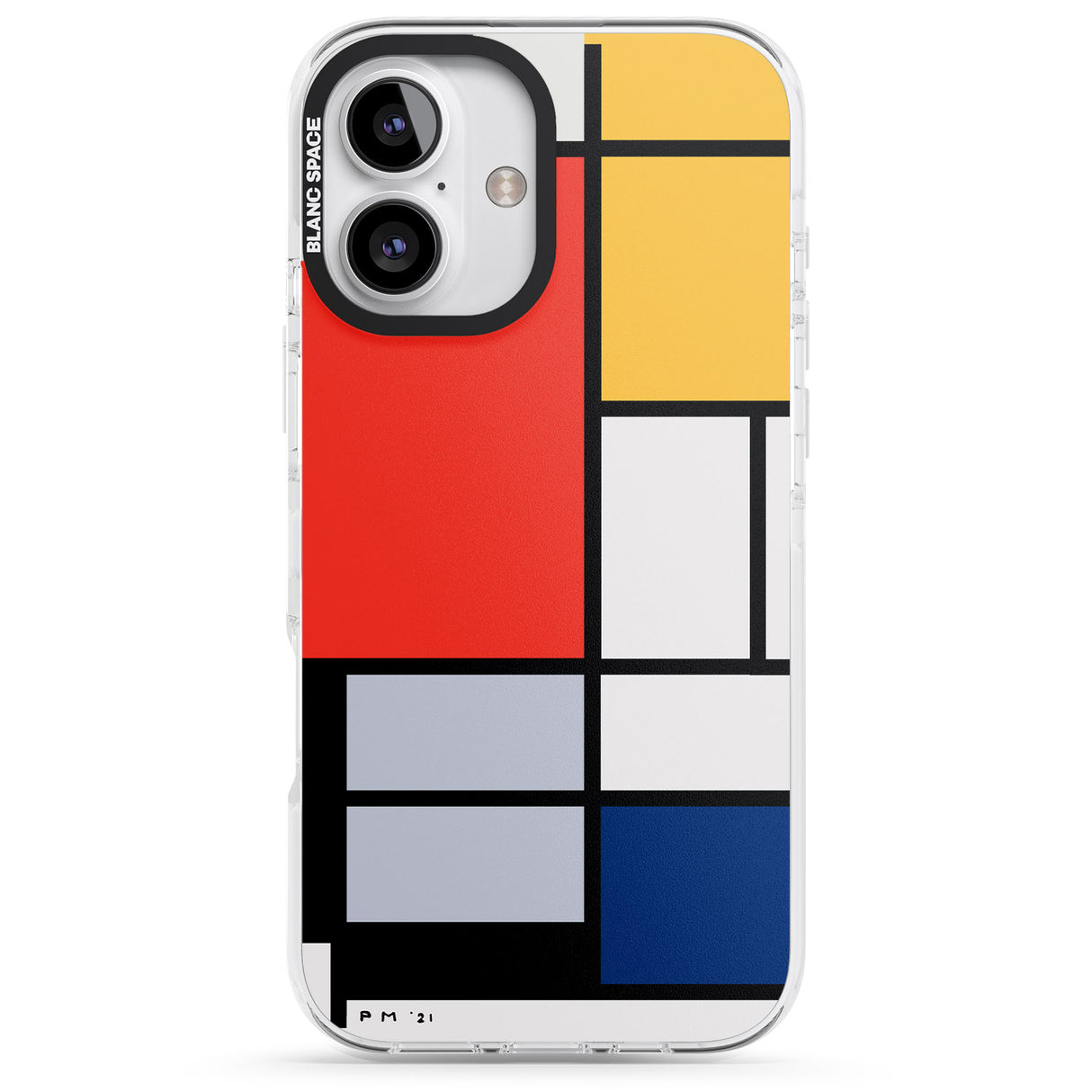 iPhone 16 Pro Max Piet Mondrian's Composition Black Impact Phone Case