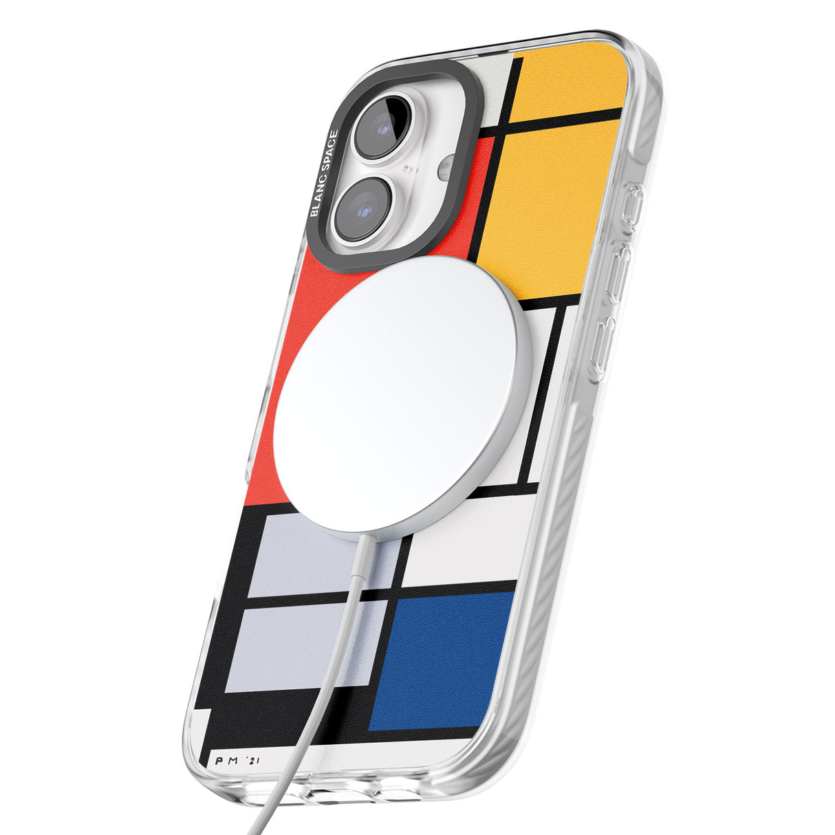 iPhone 16 Pro Max Piet Mondrian's Composition Black Impact Phone Case