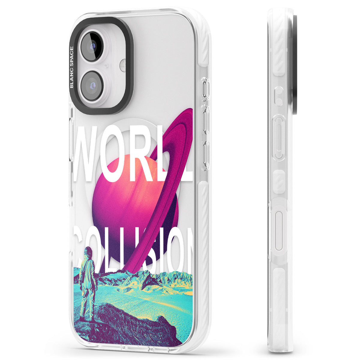 iPhone 16 World Collision Clear Impact Phone Case