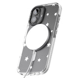 iPhone 16 Pro Max White Stars Pattern Black Impact Phone Case