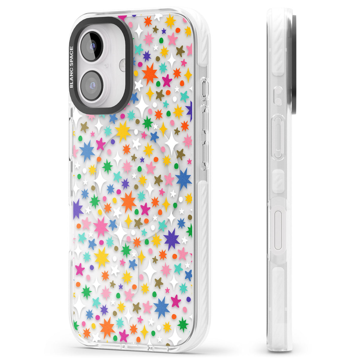 iPhone 16 Pro Max Rainbow Starburst Black Impact Phone Case