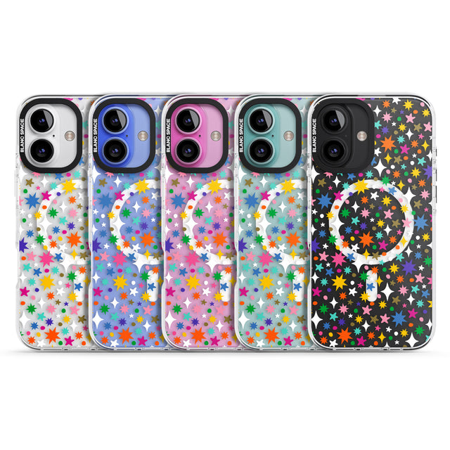 iPhone 16 Pro Max Rainbow Starburst Black Impact Phone Case