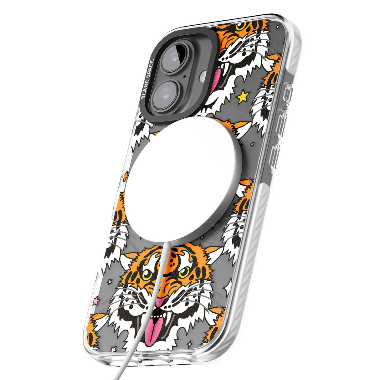 iPhone 16 Pro Max Fierce Jungle Tigers Black Impact Phone Case