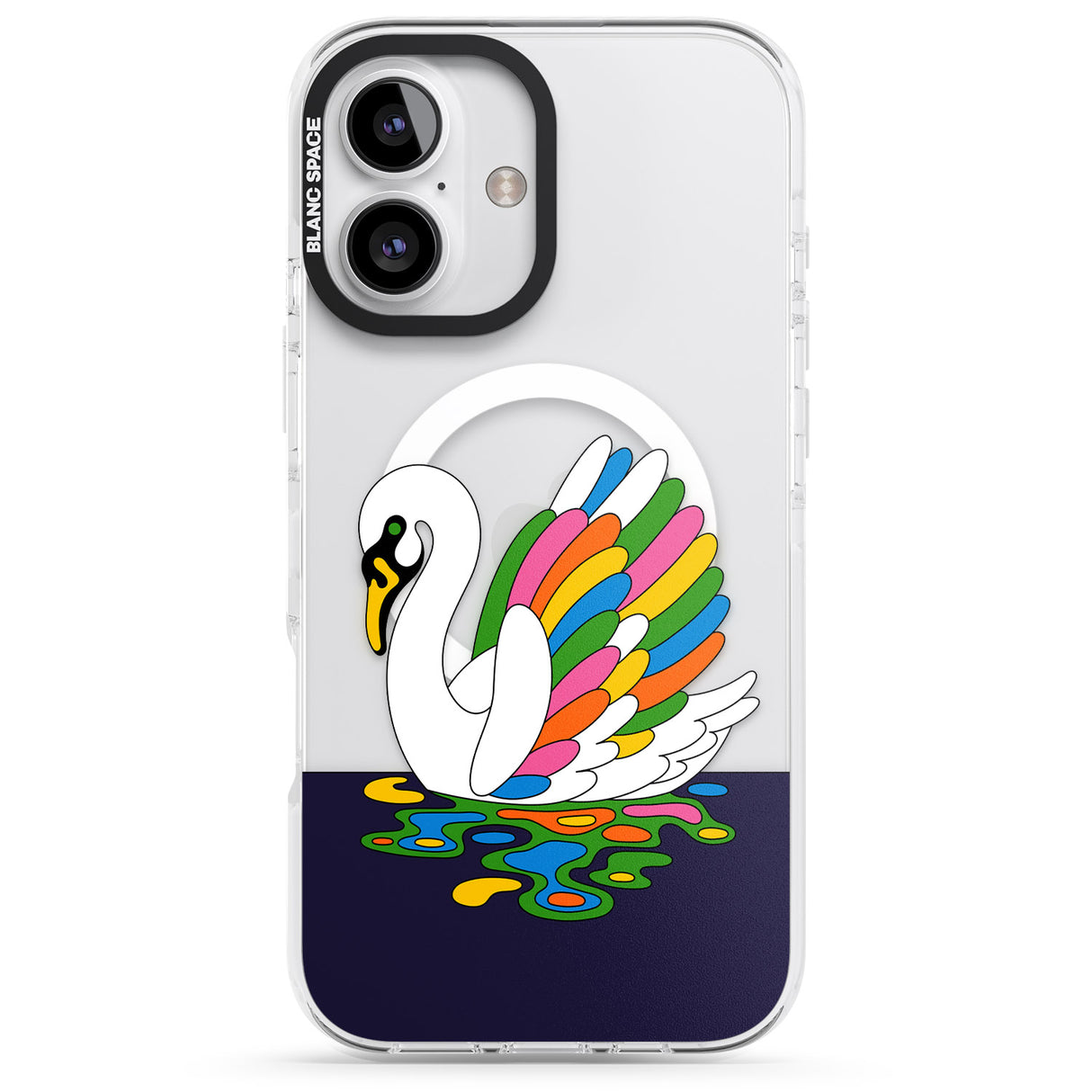 iPhone 16 Pro Max Serene Swan Black Impact Phone Case