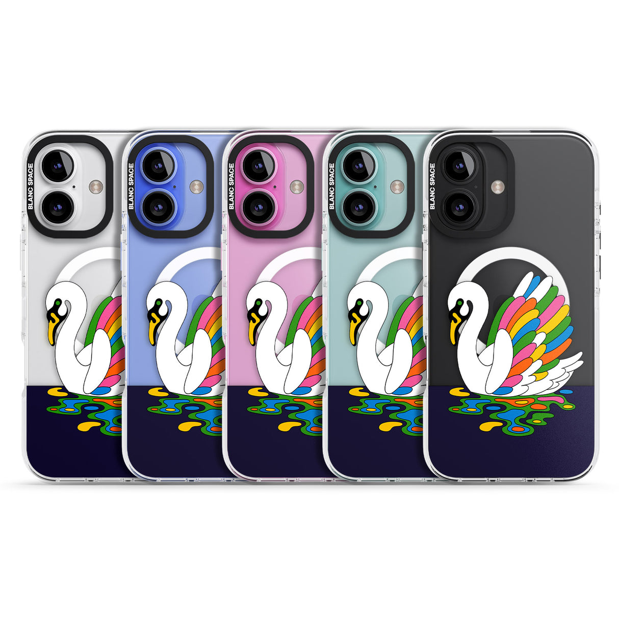 iPhone 16 Pro Max Serene Swan Black Impact Phone Case