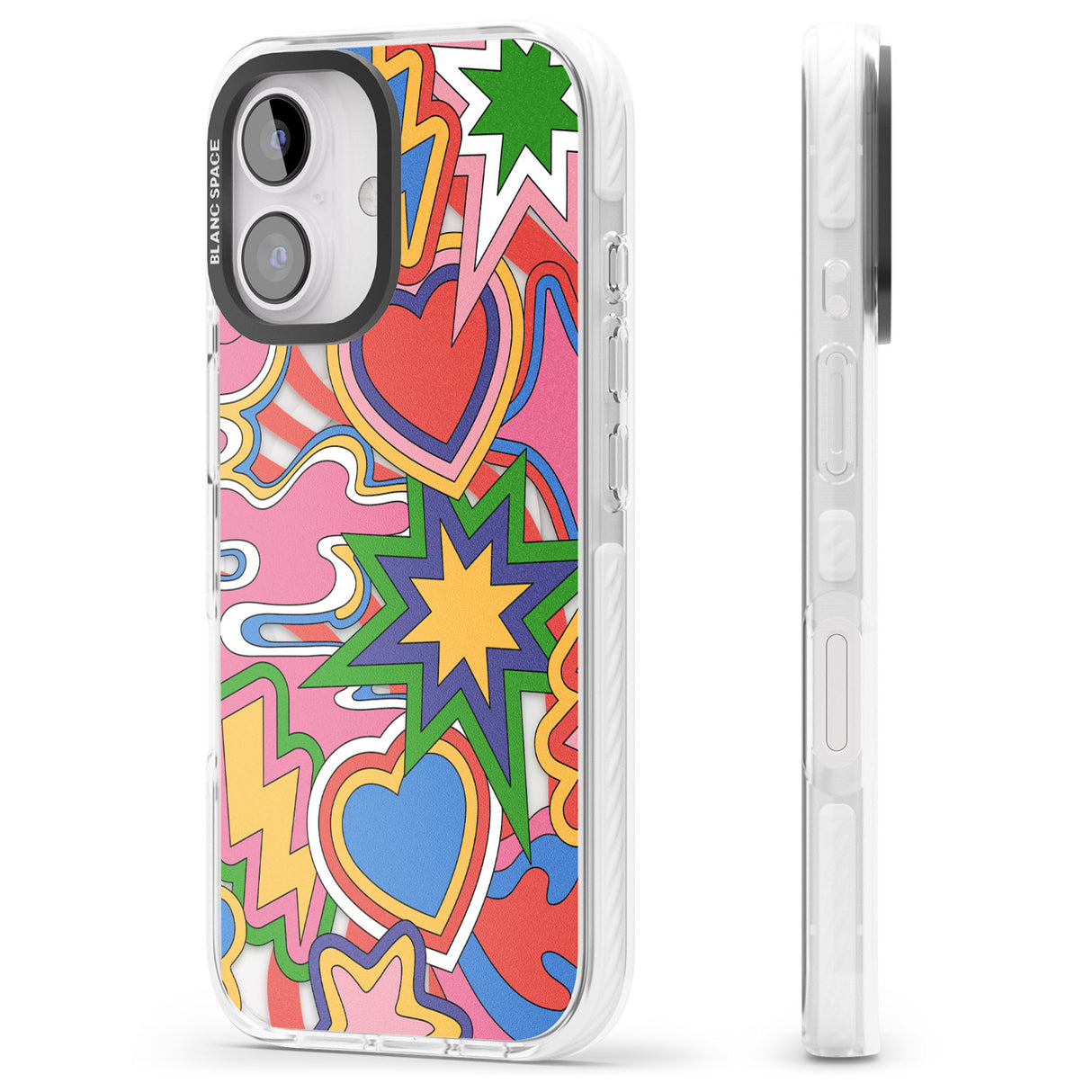 iPhone 16 Pro Max Psychedelic Pop Art Explosion Black Impact Phone Case