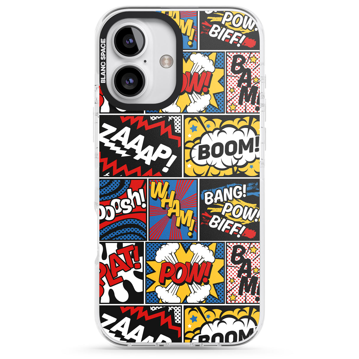 iPhone 16 Pro Max Onomatopoeia Black Impact Phone Case