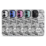 iPhone 16 Pro Max Onomatopoeia (Black & White) Black Impact Phone Case