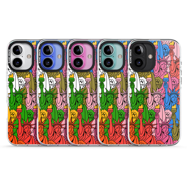 iPhone 16 Pro Max Multicolour Liberty Pattern Black Impact Phone Case