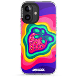 iPhone 16 Pro Max Strawberry Rainbow Black Impact Phone Case