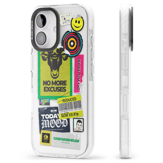 iPhone 16 Pro Max No More Excuses Sticker Mix Black Impact Phone Case