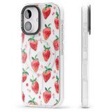 iPhone 16 Pro Max Strawberry Watercolour Black Impact Phone Case