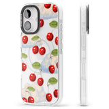 iPhone 16 Pro Max Vintage Cherries & Clouds Black Impact Phone Case + Magsafe