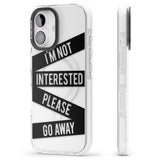 iPhone 16 Pro Max Black Stripes I'm Not Interested Black Impact Phone Case