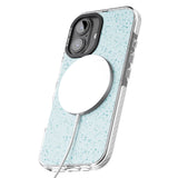 iPhone 16 Pro Max Light Blue Terrazzo Pattern Black Impact Phone Case