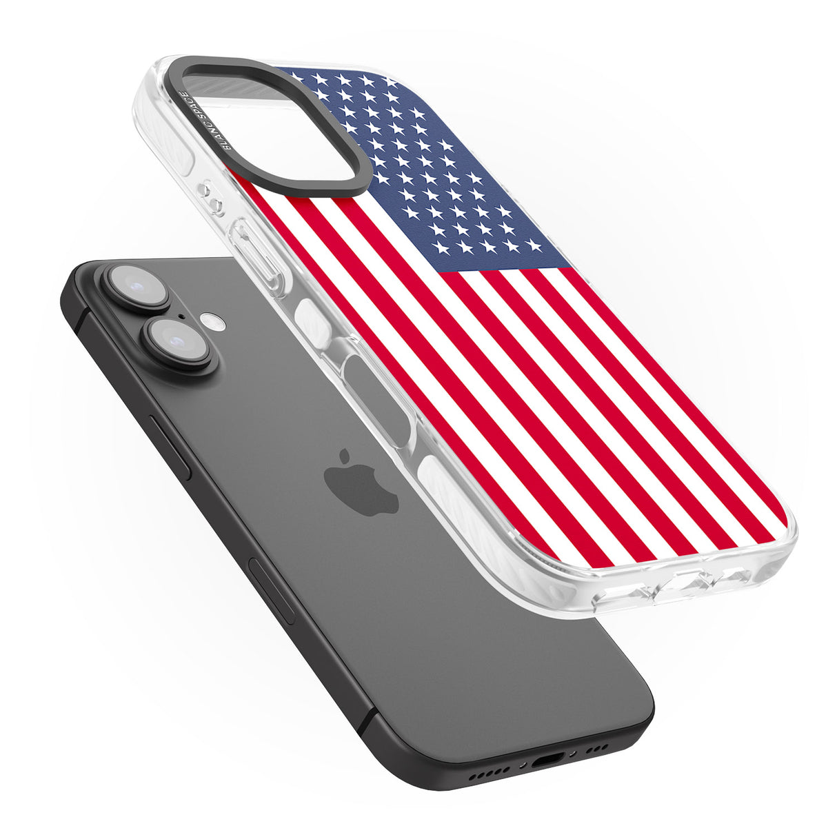 iPhone 16 Pro Max American Flag Black Impact Phone Case