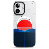 iPhone 16 Pro Max Japanese Sunset Vaporwave Black Impact Phone Case