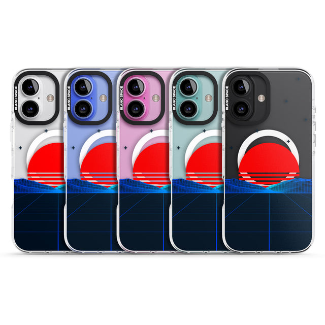 iPhone 16 Pro Max Japanese Sunset Vaporwave Black Impact Phone Case