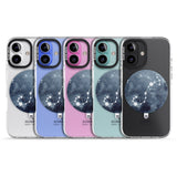 iPhone 16 Pro Max Scorpio Zodiac Transparent Design - Blue Black Impact Phone Case